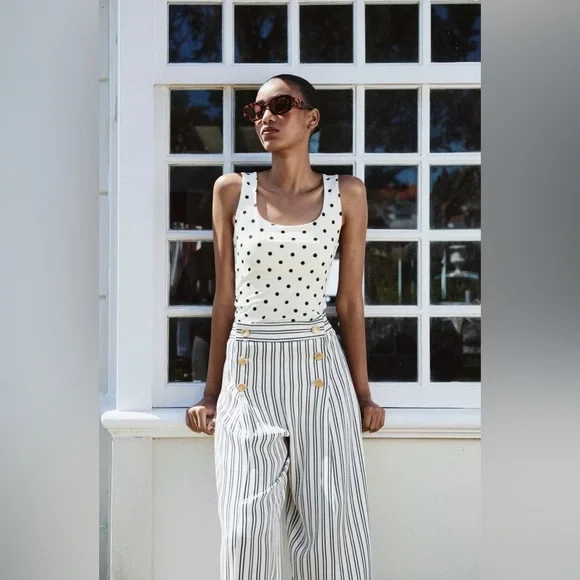 🔥🔥Zara polyamide polka top - Picture 2 of 5